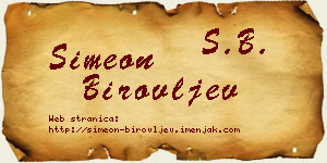 Simeon Birovljev vizit kartica